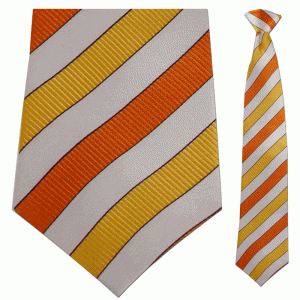 Orange and Yellow Striped Tie Orange and Yellow Striped Tie